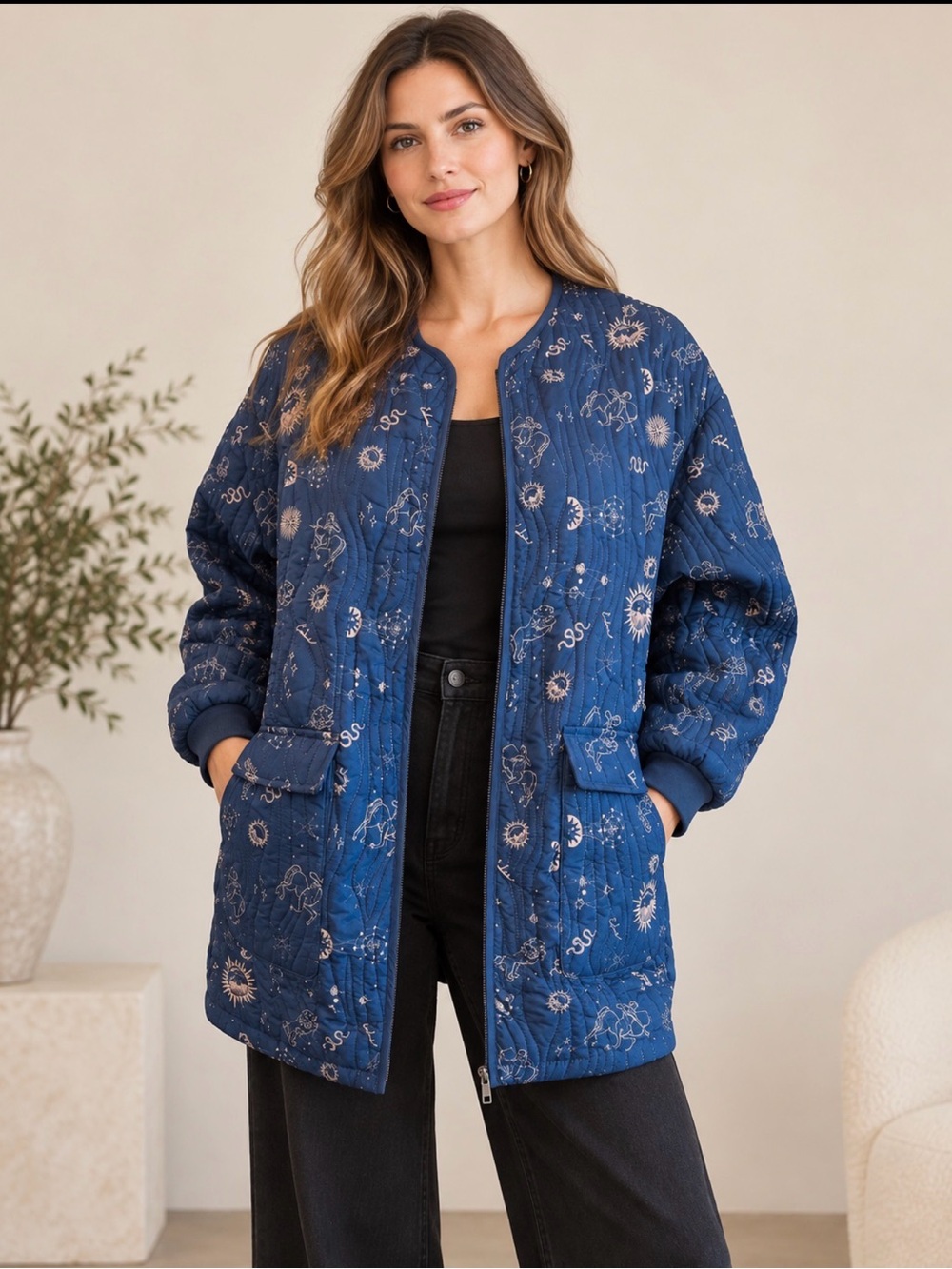 Johnny Was Calme Quilted Celestial Quilted Jacket (093356) 🌙 ☀️ ♌️